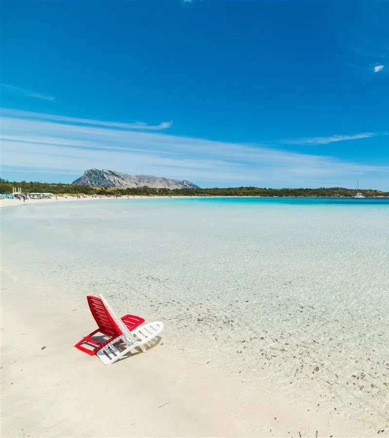 Cala Brandinchi beach, also called Tahiti, at Capo Coda Cavallo