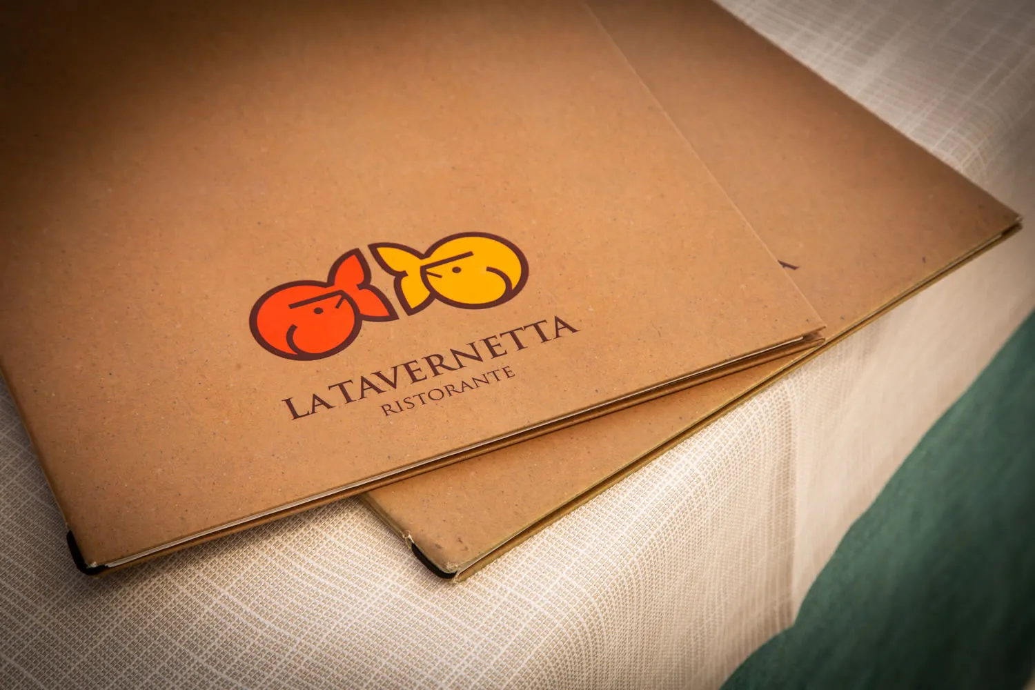 Plated dish at the sea-food restaurant La Tavernetta