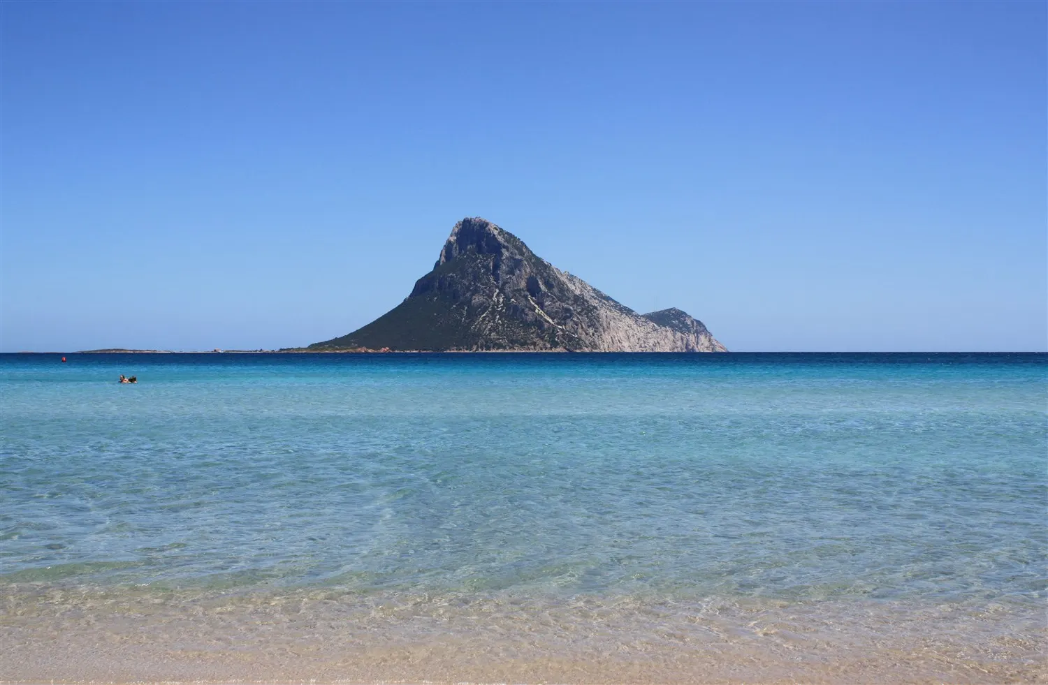 Porto Taverna beach with Tavolara island in the background
